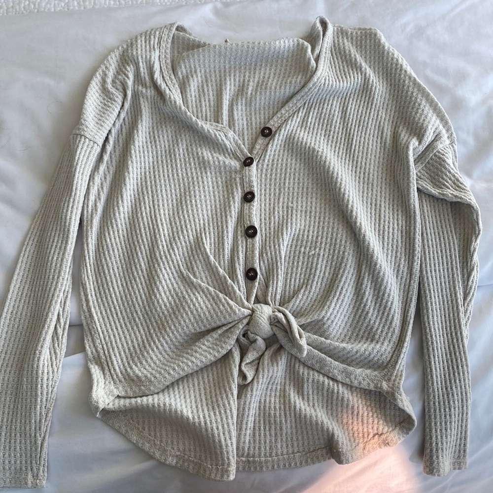 Knit button down